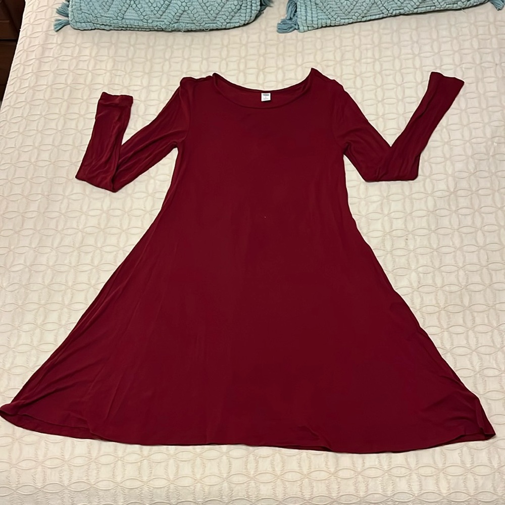 Dark red Old Navy flowy dress